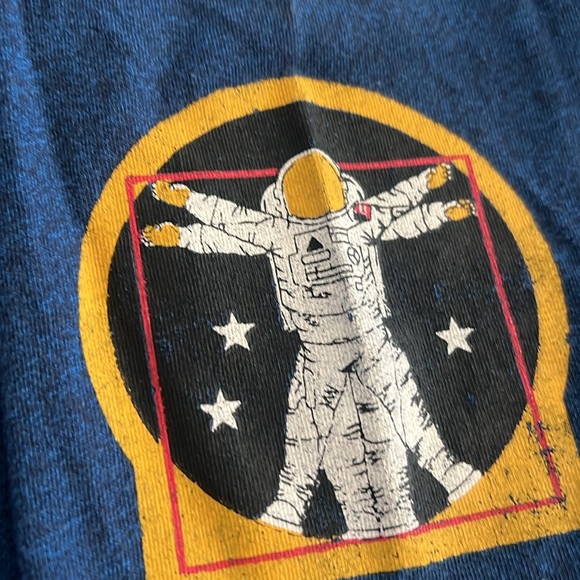NASA Fifth Sun T Shirt Long Sleeve L Blue Mens Astronaut Space Shuttle Crew Neck - Picture 5 of 16
